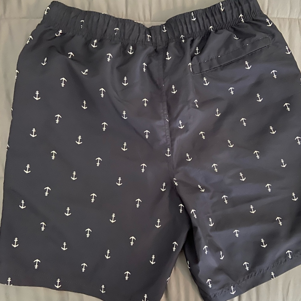 Nautica Swim Trunks- Navy and white anchors - Picture 2 of 4